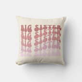 Retro Big Sister , grote zuster - aankondiging Kussen (Voorkant)