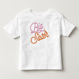 Retro Big Sister kleurrijke roze Kinder Shirts