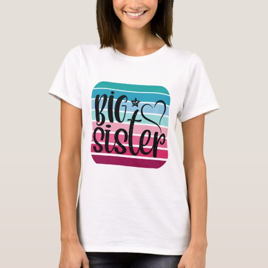 Retro Big Sister T-shirt (Voorkant)