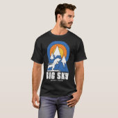 Retro Big Sky Ski White Fox T-shirt (Voorkant volledig)