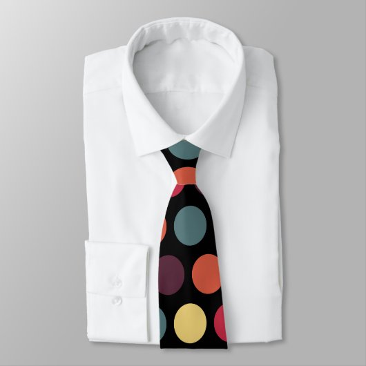 Retro Big Stippen Party stropdas (Gebonden)