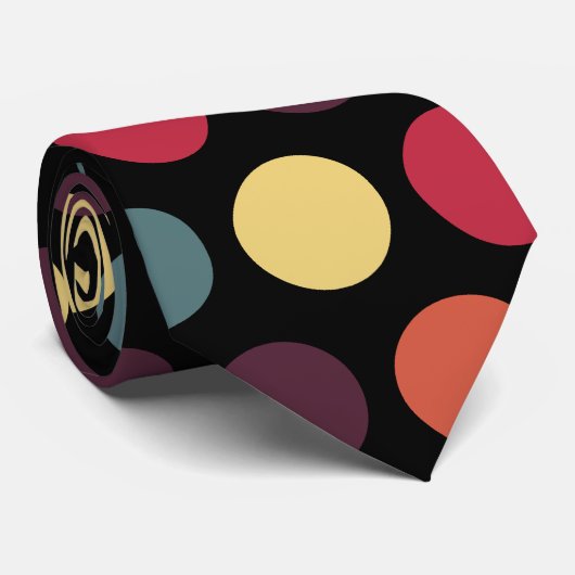 Retro Big Stippen Party stropdas (Opgerold)