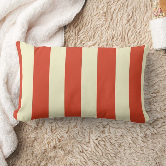 Retro Big Top Striped Lumbar Pillow Kussen (Deken)