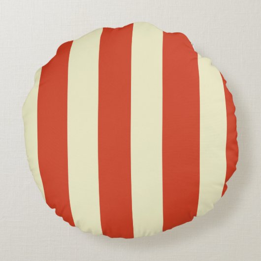 Retro Big Top Striped Round Pillow Rond Kussen (Achterkant)