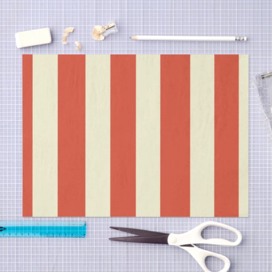 Retro Big Top Striped Tissue Paper Tissuepapier (Craft)