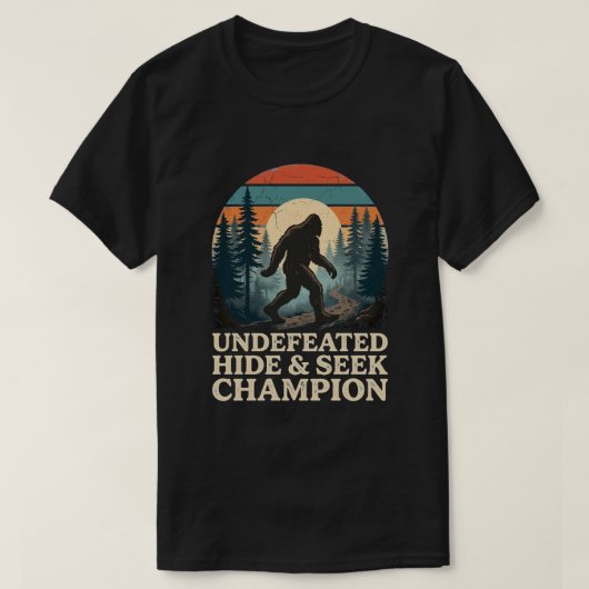 Retro Bigfoot Berg Wandelen overdag T-shirt (Design voorkant)