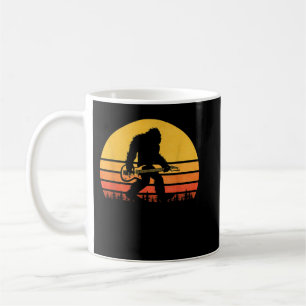 Retro Bigfoot Gitaar, Vintage Sasquatch Rocker Koffiemok