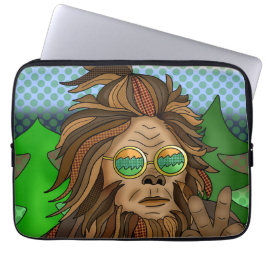 Retro Bigfoot |  kleuren Sasquatch Pop Art Laptop Sleeve