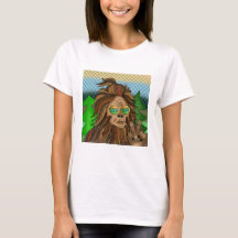 Retro Bigfoot |  kleuren Sasquatch Pop Art