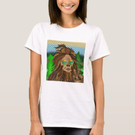 Retro Bigfoot |  kleuren Sasquatch Pop Art T-shirt