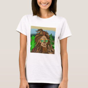 Retro Bigfoot    kleuren Sasquatch Pop Art T-shirt