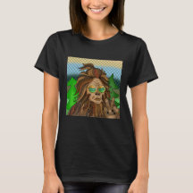 Retro Bigfoot |  kleuren Sasquatch Pop Art