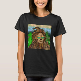 Retro Bigfoot |  kleuren Sasquatch Pop Art T-shirt