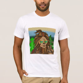 Retro Bigfoot |  kleuren Sasquatch Pop Art T-shirt