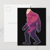 Retro Bigfoot Mountain Forest Landscape Wilderness Briefkaart (Voorkant / Achterkant)
