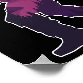 Retro Bigfoot Mountain Forest Landscape Wilderness Poster (Hoek)