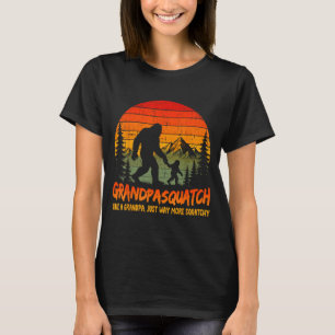 Retro bigfoot opa squatch als een opa t-shirt
