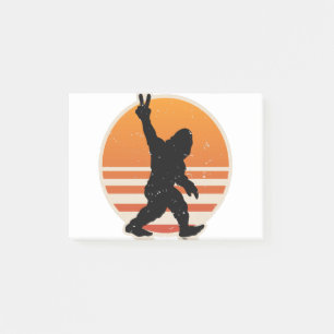 Retro Bigfoot Peace Sign Post-it® Notes
