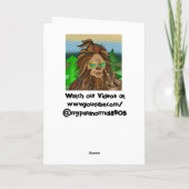 Retro Bigfoot | Pop Art Sasquatch Birthday Kaart (Achterkant)