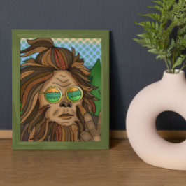 Retro Bigfoot | Pop Art Sasquatch Canvas Afdruk
