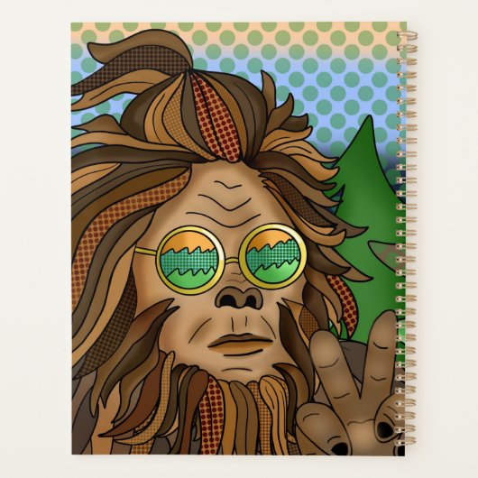 Retro Bigfoot | Pop Art Sasquatch Planner (Achterkant)