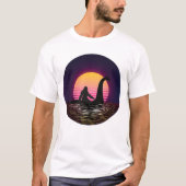 Retro Bigfoot Riding van de Loch Ness Mannen T-Shi T-shirt (Voorkant)