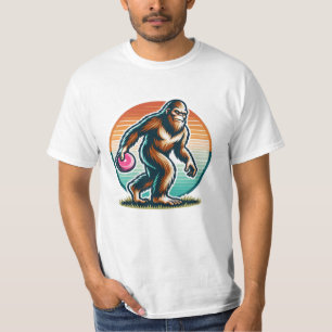 Retro Bigfoot Sasquatch Disc Golf T-shirt