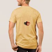 Retro Bigfoot Sasquatch Disc Golf Tri-Blend Shirt (Achterkant)