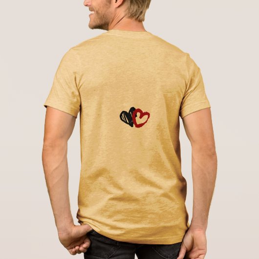 Retro Bigfoot Sasquatch Disc Golf Tri-Blend Shirt (Achterkant)