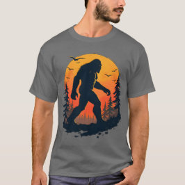  Retro Bigfoot Sasquatch met zonsondergang T-shirt