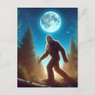 Retro Bigfoot  Sasquatch Mountains Briefkaart