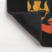 Retro Bigfoot Sasquatch Vist Grappige geschenken P Muismat (Hoek)