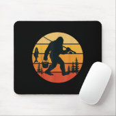 Retro Bigfoot Sasquatch Vist Grappige geschenken P Muismat (Met muis)