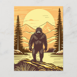 Retro Bigfoot  Sasquatchgebergte Briefkaart