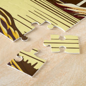 Retro Bigfoot Sasquatchgebergte Legpuzzel (Zijkant)