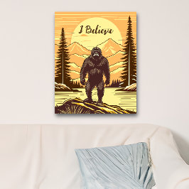 Retro Bigfoot  Sasquatchgebergte Poster