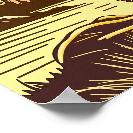 Retro Bigfoot  Sasquatchgebergte Poster (Hoek)