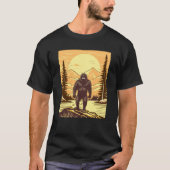 Retro Bigfoot Sasquatchgebergte T-shirt (Voorkant)