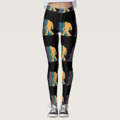Retro Bigfoot Silhouette 70s  Leggings (Voorkant)