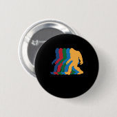 Retro Bigfoot Silhouette 70s Ronde Button 5,7 Cm (Voorkant /achterkant)