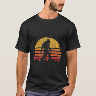 Retro Bigfoot Silhouette Sun gelooft Original 80 s T-shirt