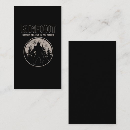 Retro Bigfoot Squatch Yeti Believer Joke Visitekaartje (Voorkant / Achterkant)