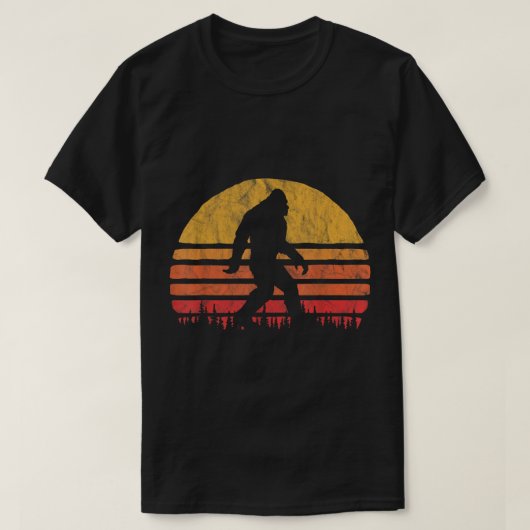 Retro Bigfoot Sunset Design T-shirt (Design voorkant)