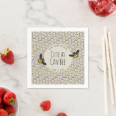 Retro bijen en Honeycomb Baby shower Servet (Insitu)