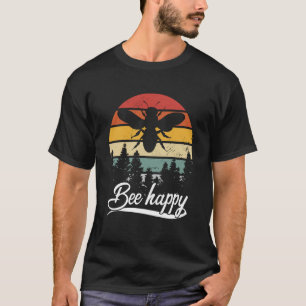 Retro-bijenhoningraatinsect bije t-shirt