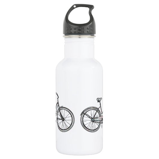 Retro Bike Bottle Waterfles (Voorkant)
