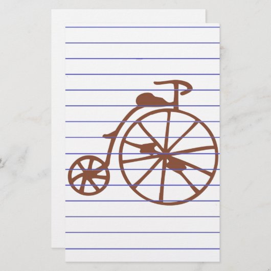 Retro Bike Briefpapier (Voorkant / Achterkant)