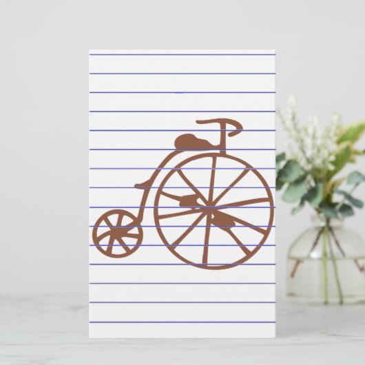 Retro Bike Briefpapier (Staand voorkant)