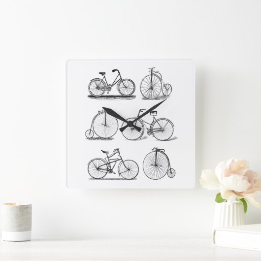 Retro bike clock vierkante klok (Huis)