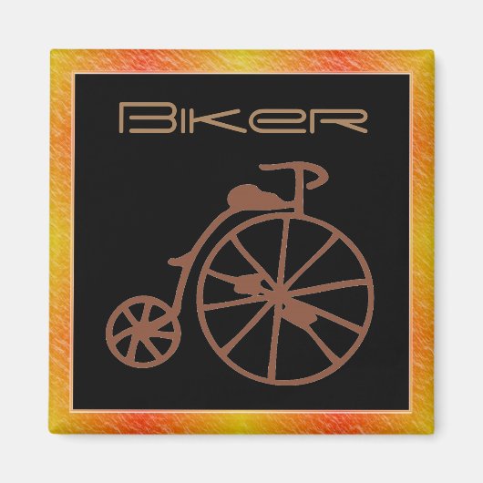 Retro Bike Magnet (Voorkant)